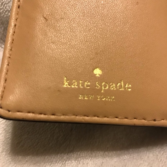 Kate Spade large black slim bifold wallet. NEW $70 *some wear shown in photos* - Picture 5 of 10